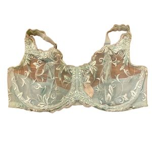 Gorgeous sexy Soma green 38dd underwire sheer lace bra